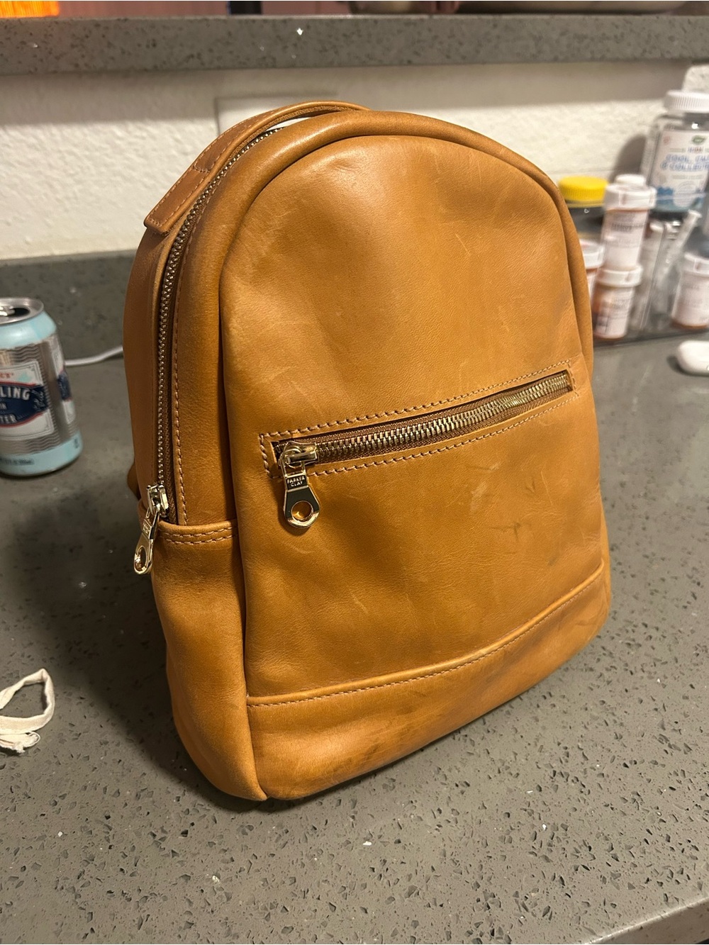 Parker Clay Ella Full-Grain Leather Mini Backpack